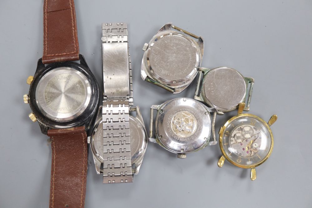 A Parex watch and 5 other wrist watches